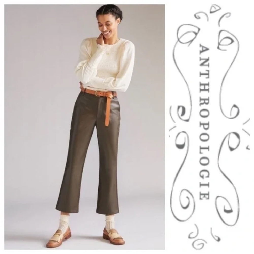 Anthropologie Avec Les Filles Low-Rise Faux Leather Pants Medium $120